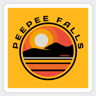 Peepee Falls, HI - Golden Hour Sticker